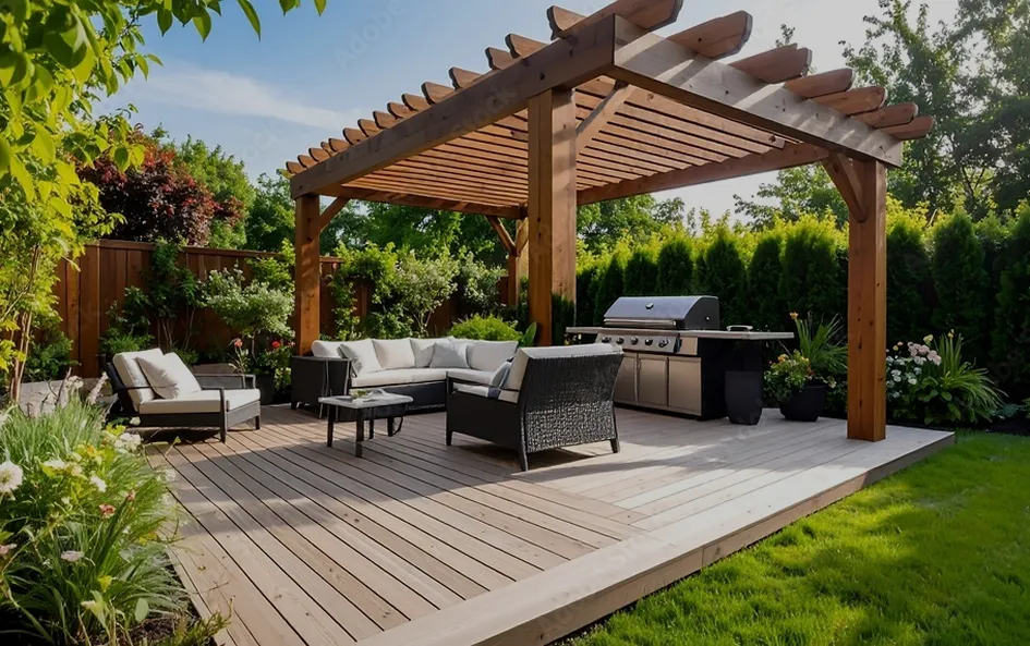 pergolas en bois sur mesure à Versailles dans les Yvelines 78